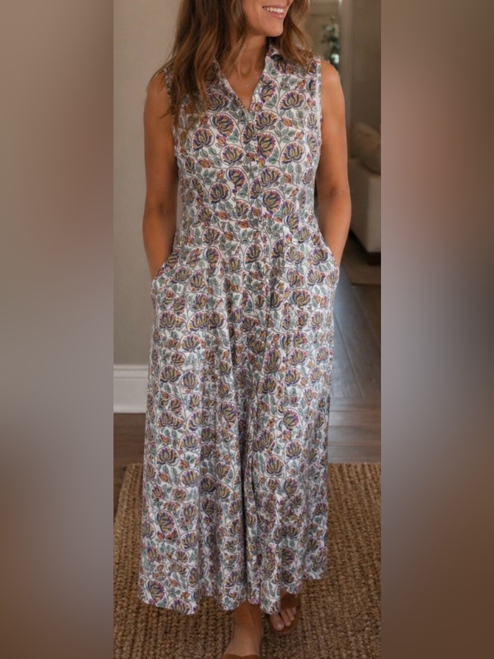 Livro Sleeveless Shirt Midi Dress Sz. XS